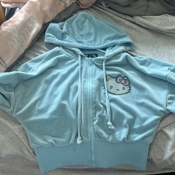 Hello Kitty X Forever 21 Blue Angel Faux Fur Cami Tube Top